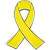 Broches Clj Charles Le Jeune Pin's Ruban Jaune - Cancer des os, de la vessie - Endom&eacute; Jaune