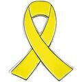 Broches Clj Charles Le Jeune Pin's Ruban Jaune - Cancer des os, de la vessie - Endom&eacute; Jaune