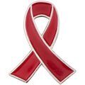 Broches Clj Charles Le Jeune Pin's Ruban Rouge - Sida VIH - maladie cardiaque et AVC Rouge