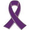 Broches Clj Charles Le Jeune Pin's Ruban Violet - Cancer du pancr&eacute;as - Alzheimer Violet