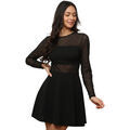 Robe La Modeuse Robes pour femme - Noir / Argent&eacute; - Noir