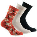 Chaussettes Kindy Lot de 3 paires de mi-chaussettes motifs Flowers Grenoble