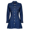 Robe courte Tommy Jeans DENIM PLEATED TRUCKER DRESS