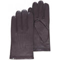 Gants Isotoner homme gants cuir cachemire et soie marron 69077