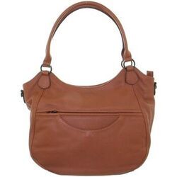 Sac a main Hexagona Sac port&eacute; &eacute;paule cuir ref_48600 Terre 38*32*9 Marron