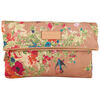 Sac bandouli&egrave;re Christian Lacroix Pochette Eden 4 Fleurs Taupe Beige