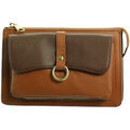 Saccoches / Etuis sur Grenoble : Pochette Hexagona Pochette cuir ref 46670 Chocolat 21.5*14.5*6.5 cm