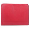 Porte document Hexagona Conf&eacute;rencier cuir ref 48615 rouge fonce 32*25*2 Rouge
