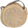 Sac Bandouliere Le Voyage En Panier Sac rond port&eacute; travers ref 490 Beige