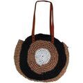 Cabas Chapeau-Tendance Sac rond boh&egrave;me en paille