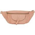 Sac banane Hexagona Banane en cuir ref 48598 P&ecirc;che 33,5*13*7 Beige