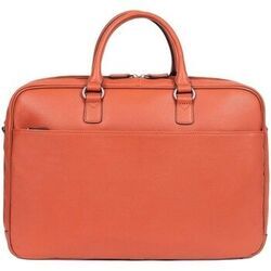 Porte document Hexagona Serviette en cuir ref 47995 Orange 43*29*9
