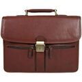 Porte document Gerard Henon Serviette en cuir ref 52061 38*29*11 Marron