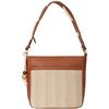 Sac a main Hexagona Sac port&eacute; &eacute;paule ref 52395 28*24.5*11 Cognac Marron
