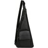 Pochette Hexagona Sacoche asym&eacute;trique en cuir Ref 54434 Noi Noir