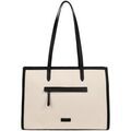 Sacs &agrave; mains sur Grenoble : Sac a main Hexagona Sac porte epaule ref 55620 Beige Noir 42*30*15 cm