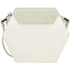 Sac Bandouliere LANCASTER Sac porte travers cuir Ref 52320 Ecru 26*22*9 cm