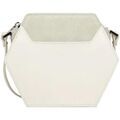 Sac Bandouliere LANCASTER Sac porte travers cuir Ref 52320 Ecru 26*22*9 cm