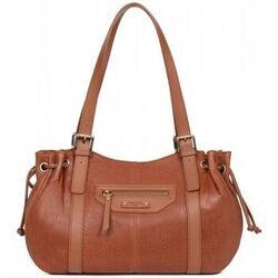 Sac a main Hexagona Sac porte epaule en cuir Ref 58239 fauve