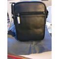 Sac & Bagage sur Grenoble : Sac bandouli&egrave;re David William Grande sacoche en cuir de vachette gras Noir