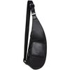 Pochette Hexagona Sac monobretelle en cuir Ref 59585 Noir 1