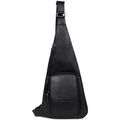 Saccoches / Etuis sur Grenoble : Pochette Hexagona Sac monobretelle en cuir Ref 59587 Noir 2