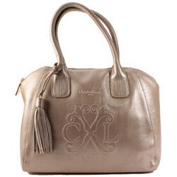 Sac &agrave; main Christian Lacroix Sac &agrave; Main en Cuir Relief 4 Champagne Argent&eacute;
