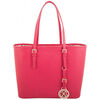 Cabas Christian Lacroix Sac Cabas en Cuir Pampille 3 Rose G&eacute;ranium Rose