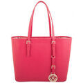 Cabas Christian Lacroix Sac Cabas en Cuir Pampille 3 Rose G&eacute;ranium Rose