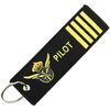 Porte cl&eacute; Clj Charles Le Jeune Porte-cl&eacute;s PILOT - Pilote de ligne - Aviation Noir
