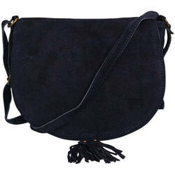 Sac Bandouliere Chapeau-Tendance Sac bandouli&egrave;re en cuir de velours Bleu