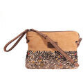 Sac Bandouliere Le Temps des Cerises Sac bandouli&egrave;re Taka 5 Sable/Cognac Beige