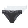 Culottes & slips DIM COTON FEMININE 2+1 GRATUIT Noir