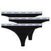 Strings Calvin Klein Jeans THONG 3PK X3 Noir