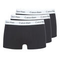 Lingerie homme sur Grenoble : Boxers Calvin Klein Jeans COTTON STRECH LOW RISE TRUNK X 3 Noir