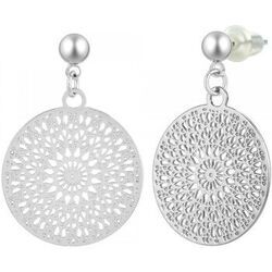 Boucles oreilles Sc Crystal B4268-ARGENT Argent&eacute;