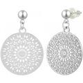Boucles oreilles Sc Crystal B4268-ARGENT Argent&eacute; Grenoble