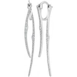 Boucles oreilles Sc Crystal B4238-ARGENT Argent&eacute;