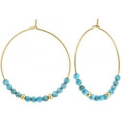Boucles oreilles Sc Boh&egrave;me B4255-DORE-APATITE Dor&eacute;