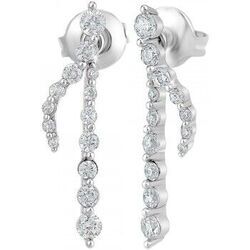 Boucles oreilles Sc Crystal B4159-ARGENT Argent&eacute;