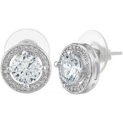 Boucles oreilles Sc Crystal B1381-BO Argent&eacute;