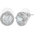 Boucles oreilles Sc Crystal B1381-BO Argent&eacute; Grenoble