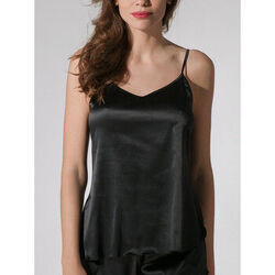 Maillots de corps Luna Splendida Caraco satin Prestige noir Splendida Noir