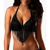 Triangles / Sans armatures Lascana Soutien-gorge &agrave; franges push-up Sexy Noir