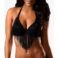 Triangles / Sans armatures Lascana Soutien-gorge &agrave; franges push-up Sexy Noir