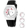 Montre Sc Crystal MF316-COEURS-TE+BRACELET006-NOIR