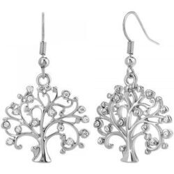 Boucles oreilles Sc Crystal B2037-ARGENT-BO Argent&eacute;
