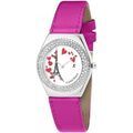 Montre Sc Crystal MF316-COEURS-TE+BRACELET006-FUSHIA