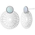 Boucles oreilles Sc Boh&egrave;me B2506-ARGENT-NACRE Argent&eacute; Grenoble