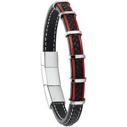 Bracelets Jourdan Bracelet homme Kessel noir et rouge
